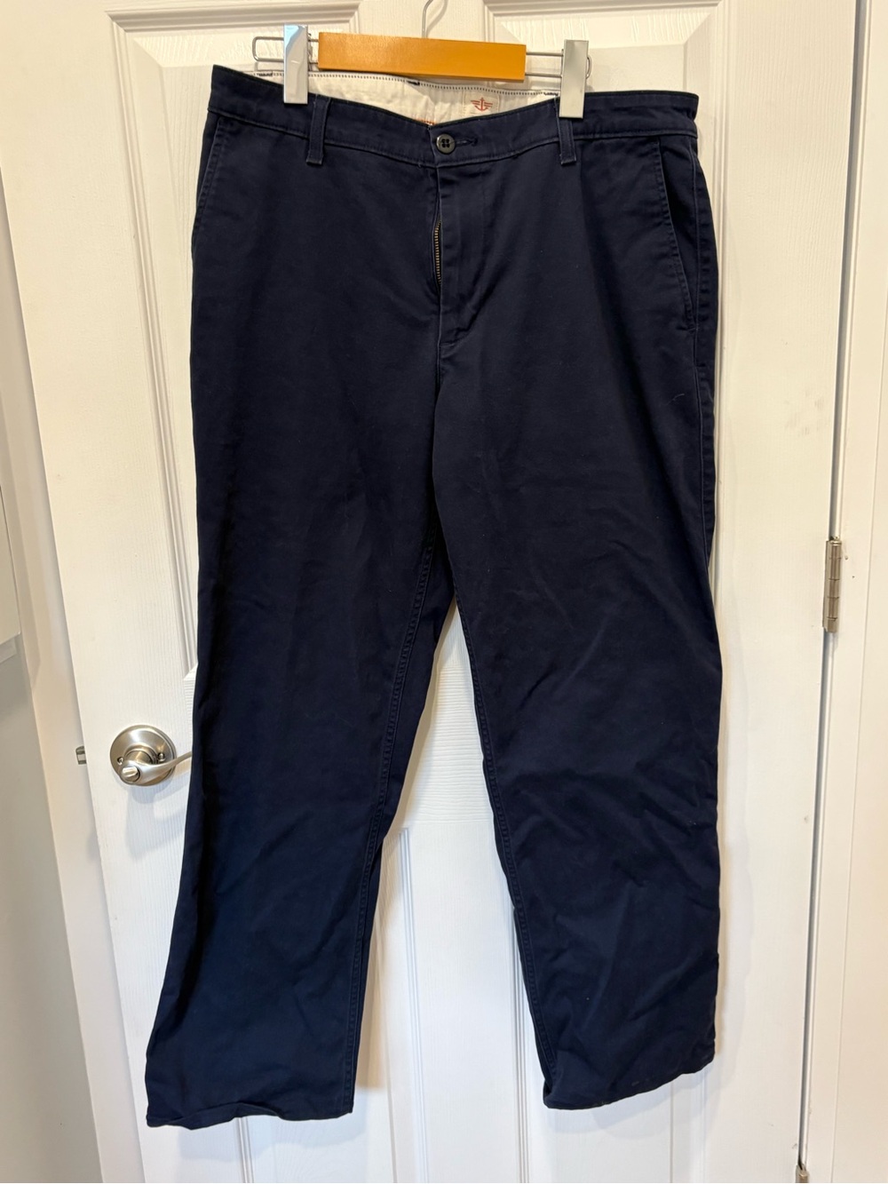 Dockers Men's Navy Cotton Chinos - Classic Straight Fit #1163